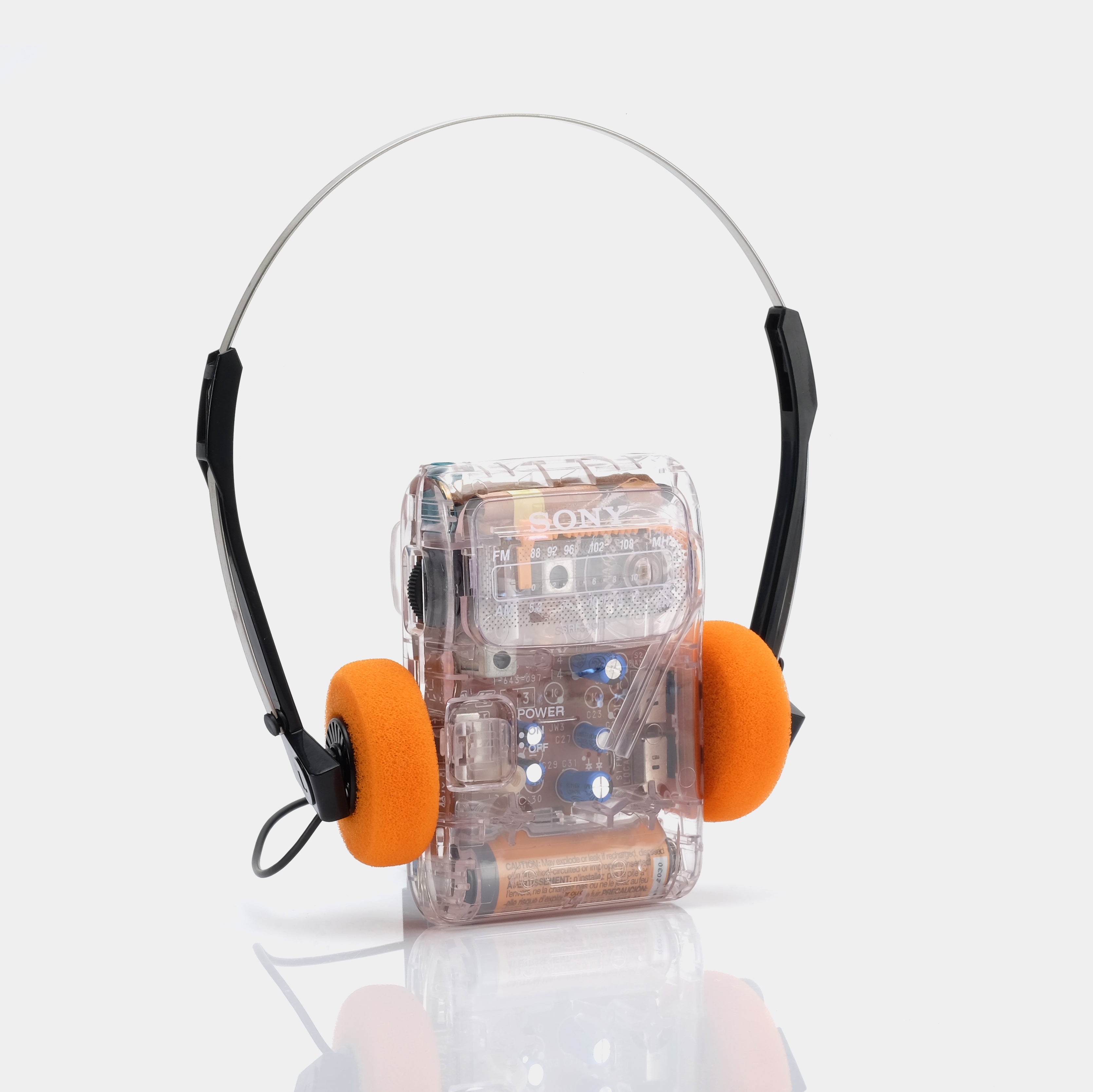 Sony Walkman Clear Transparent AM/FM Portable Prison Radio