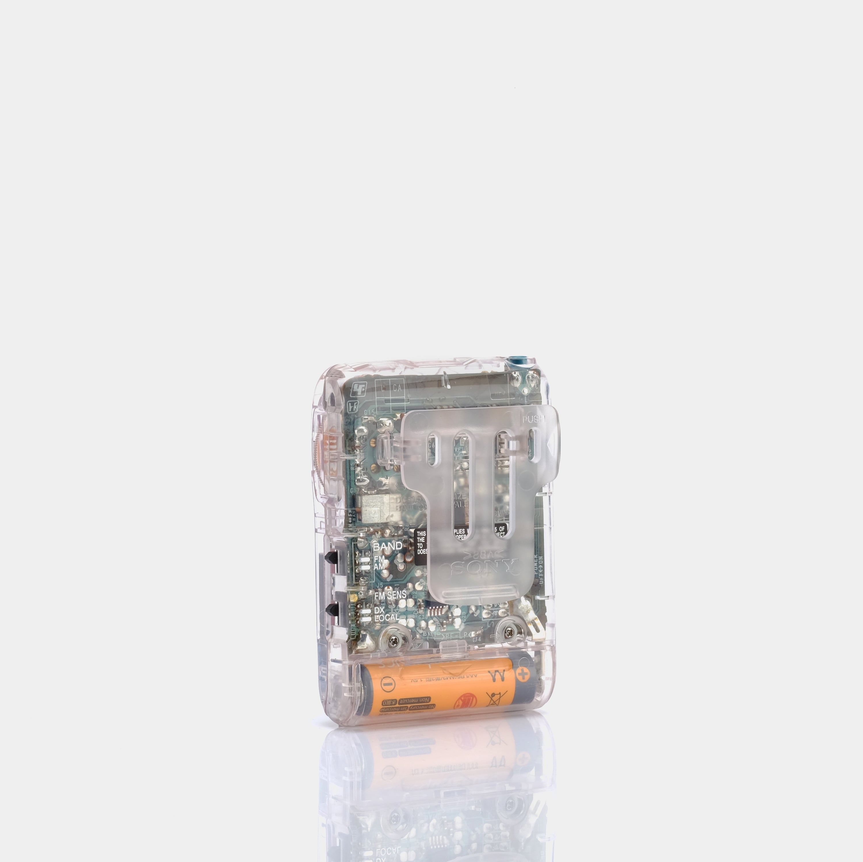 Sony Walkman Clear Transparent AM/FM Portable Prison Radio