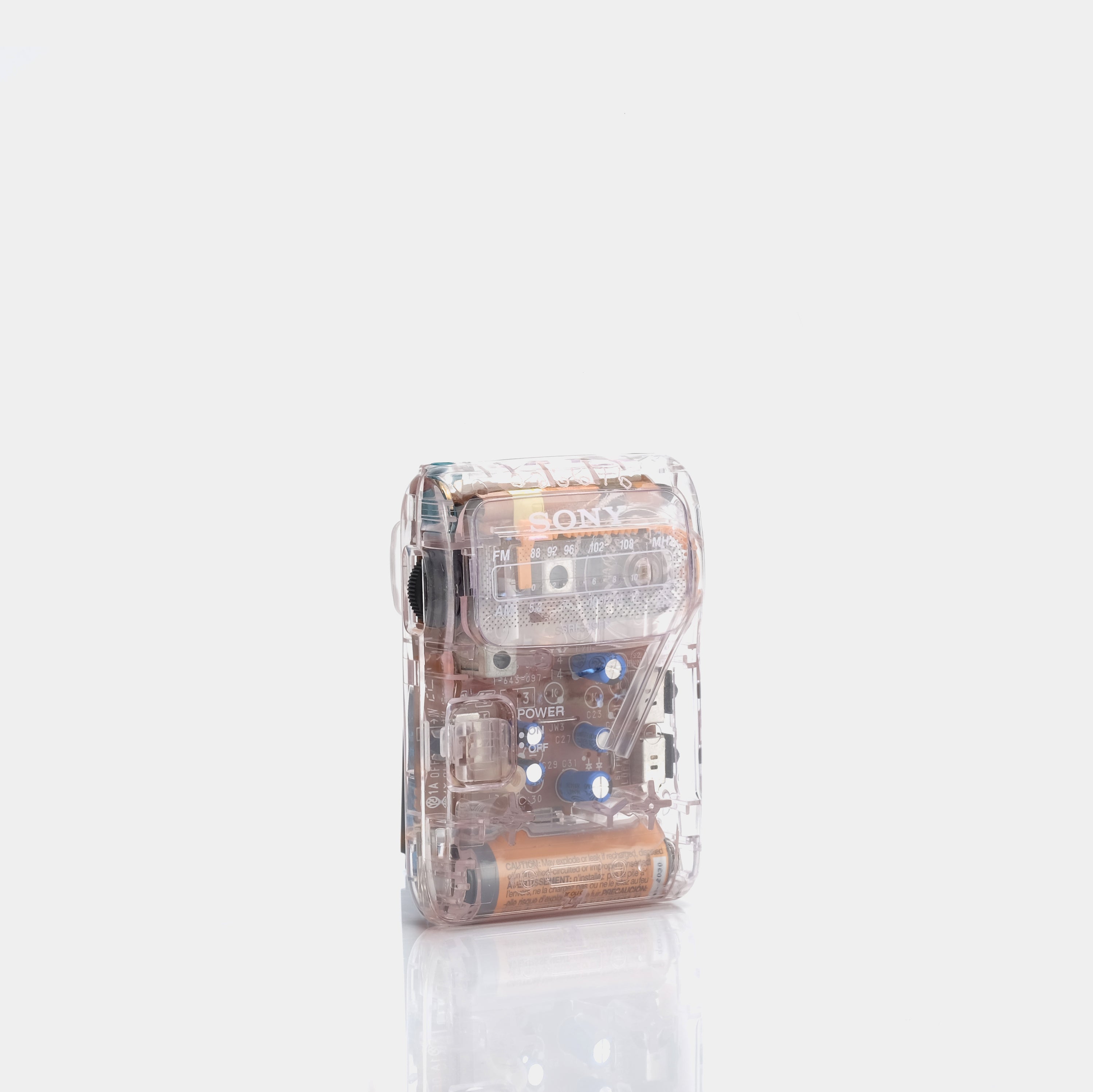 Sony Walkman Clear Transparent AM/FM Portable Prison Radio