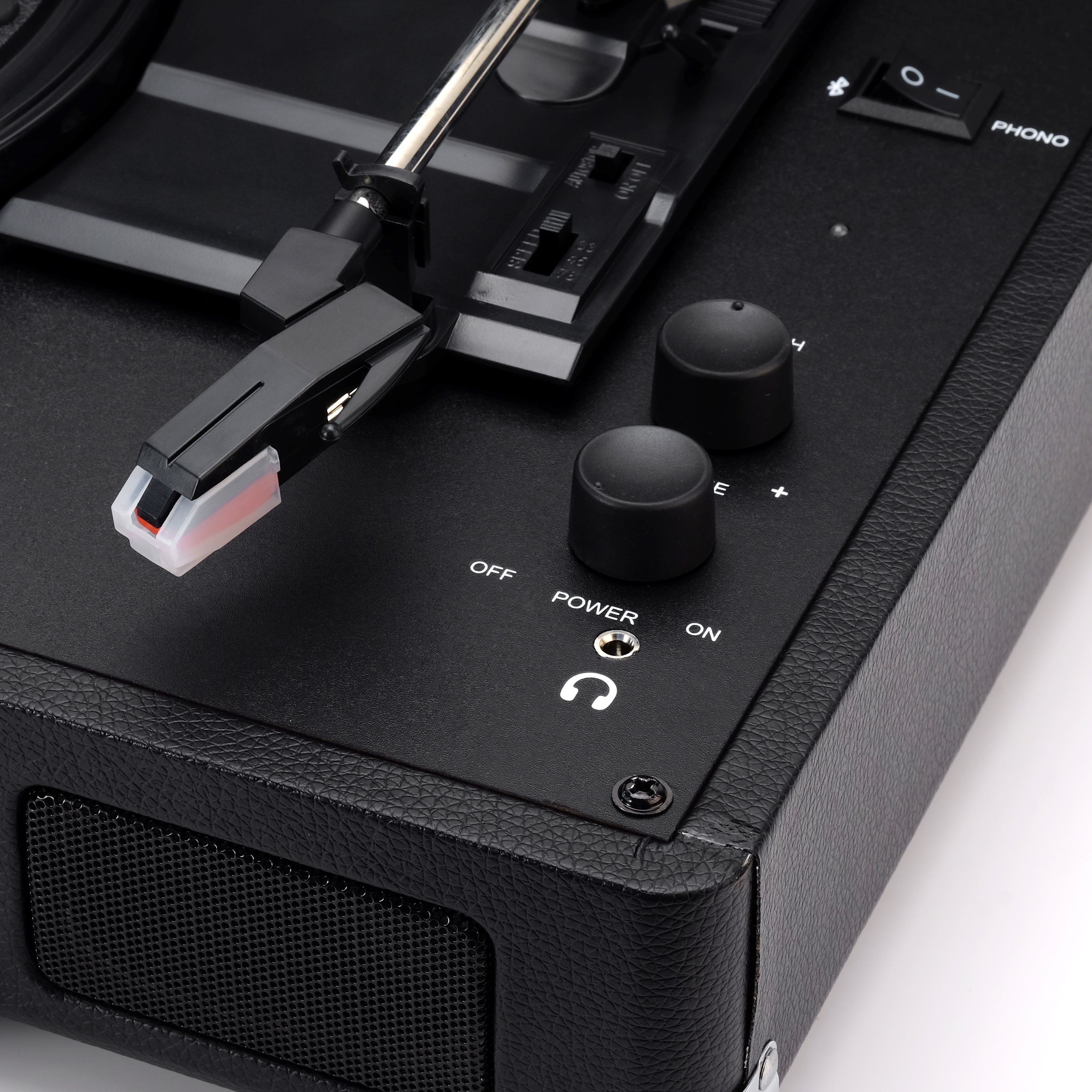 Crosley Cruiser Deluxe Black Portable Turntable with Bluetooth