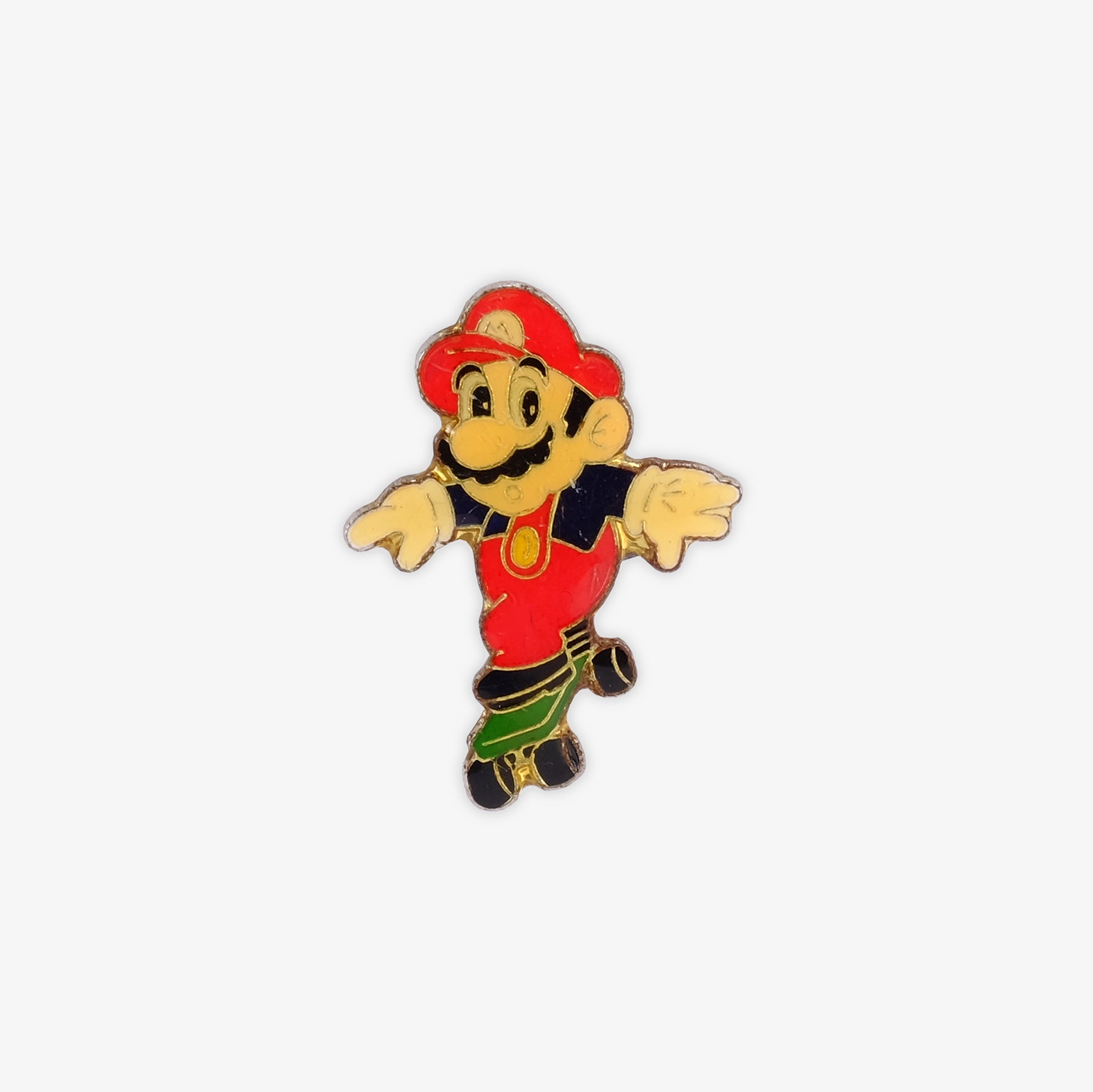 Nintendo Mario Skateboarding 1988 Vintage Enamel Pin