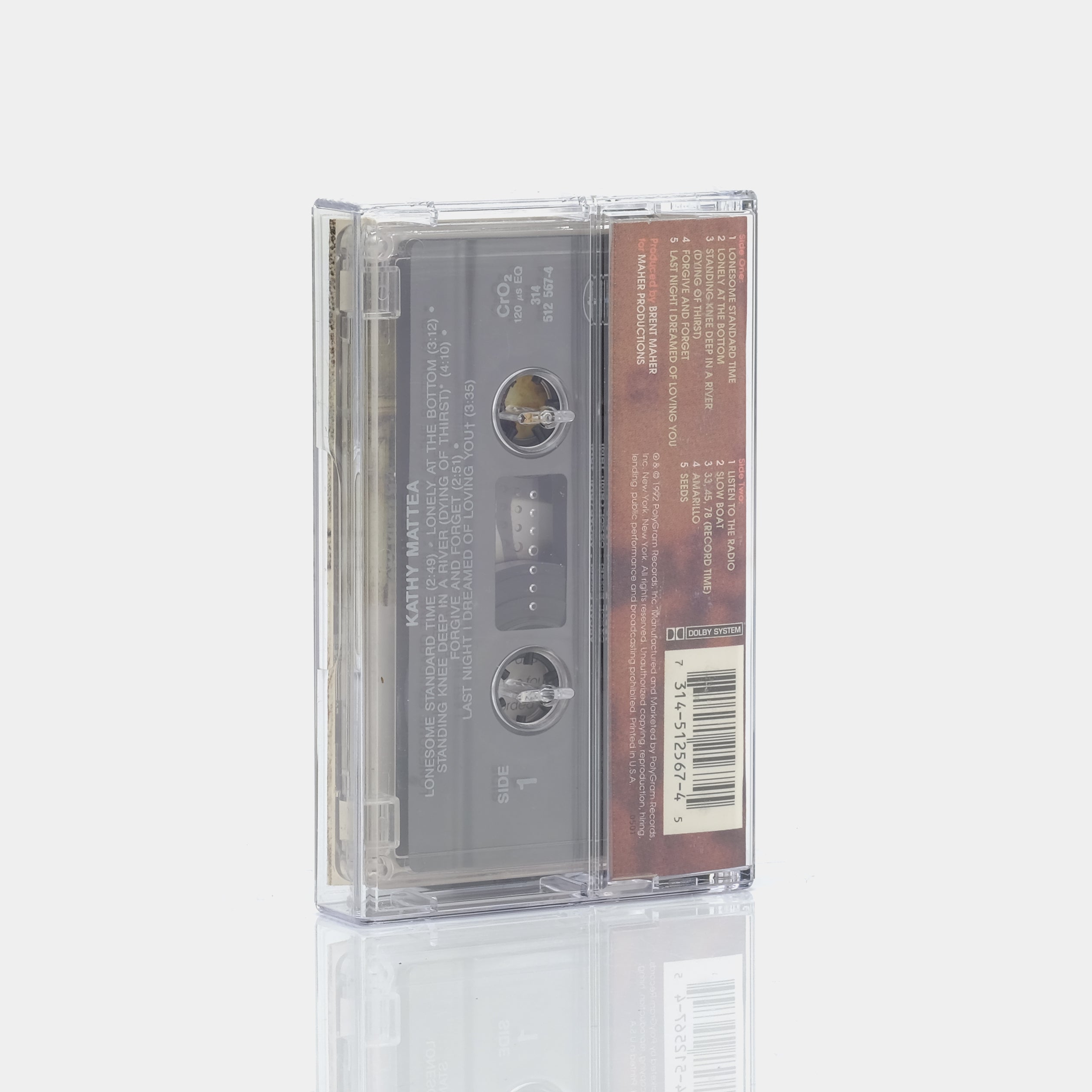 Kathy Mattea - Lonesome Standard Time Cassette Tape