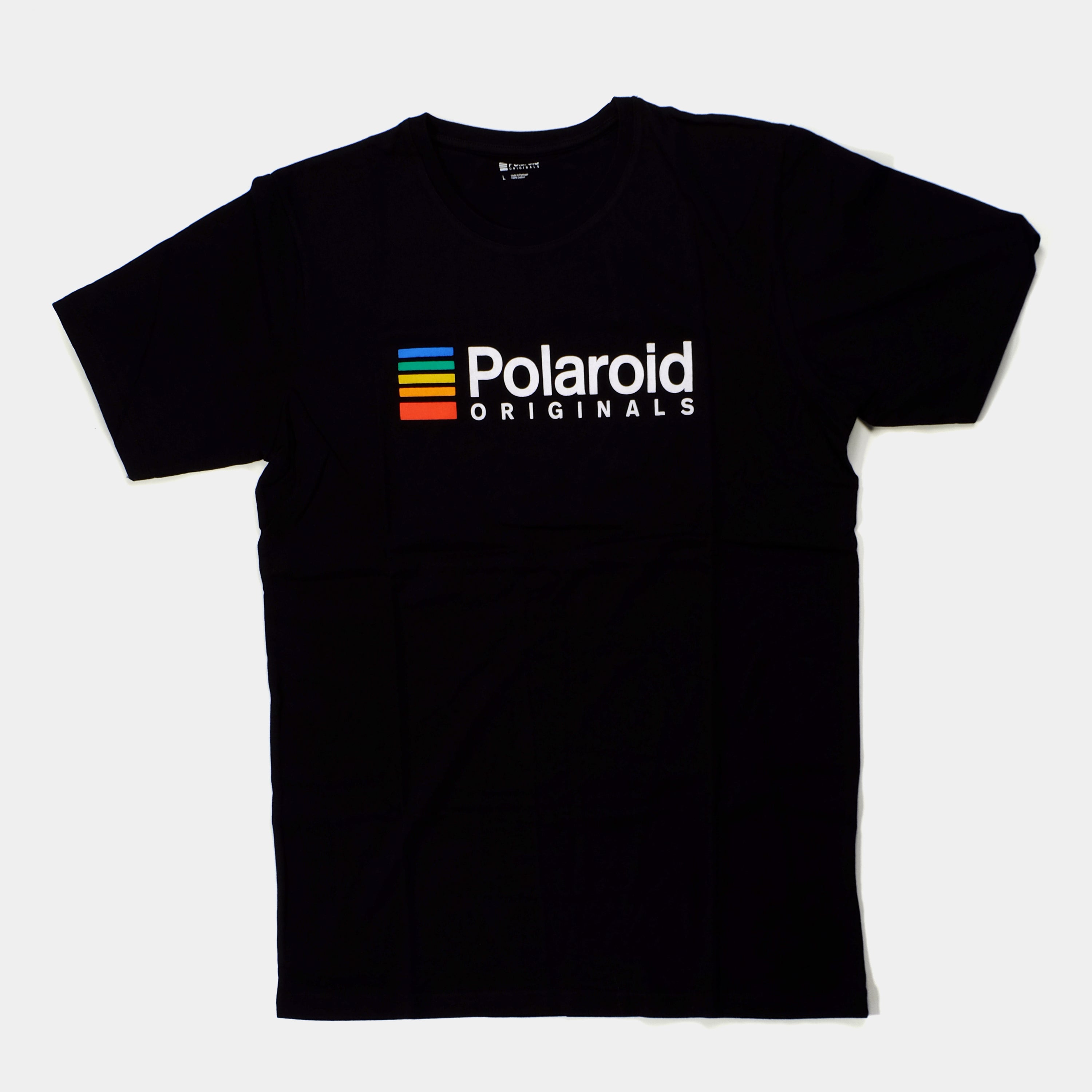 Polaroid Originals Black and Rainbow Logo T-Shirt