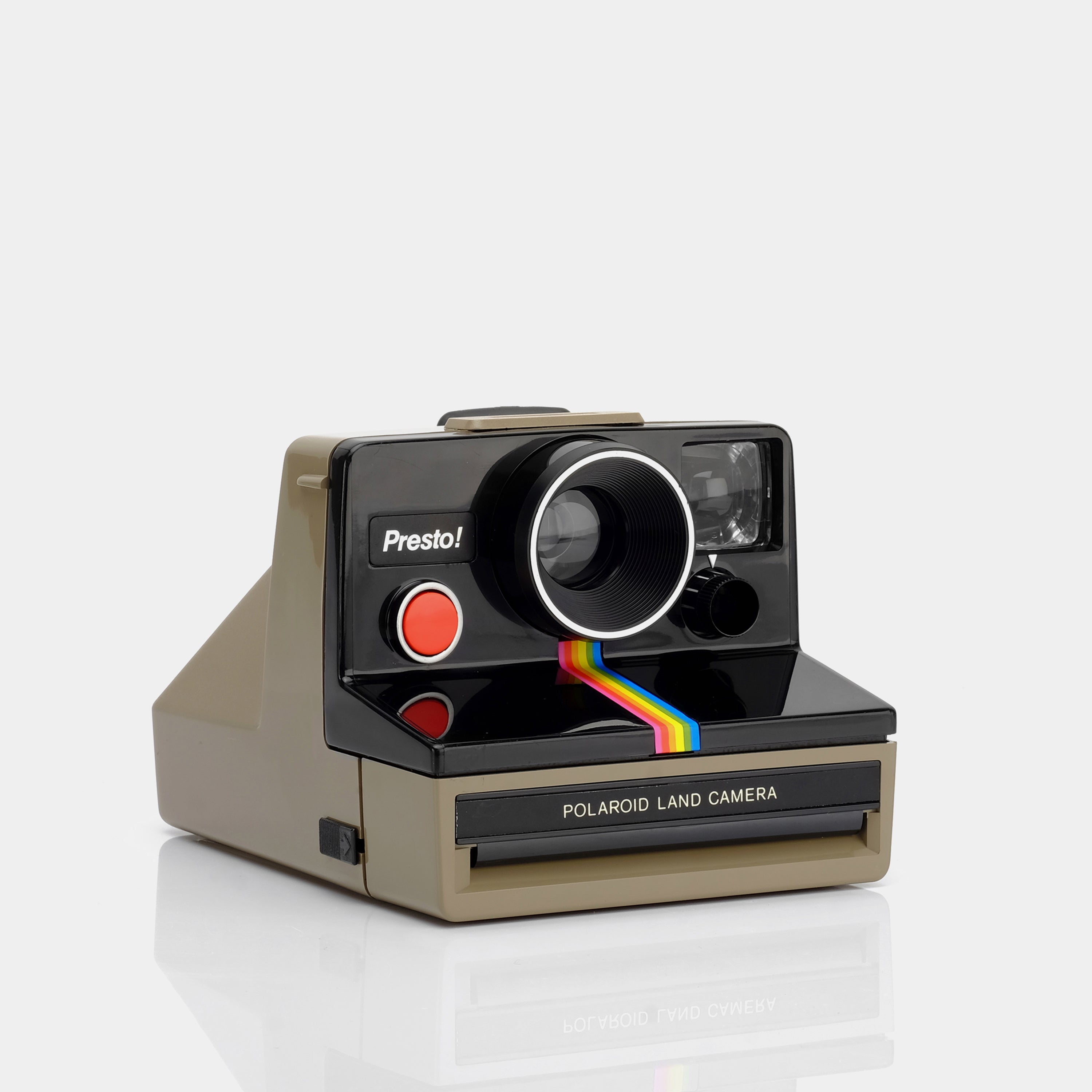 Polaroid SX-70 Presto! Rainbow Tan Instant Film Camera