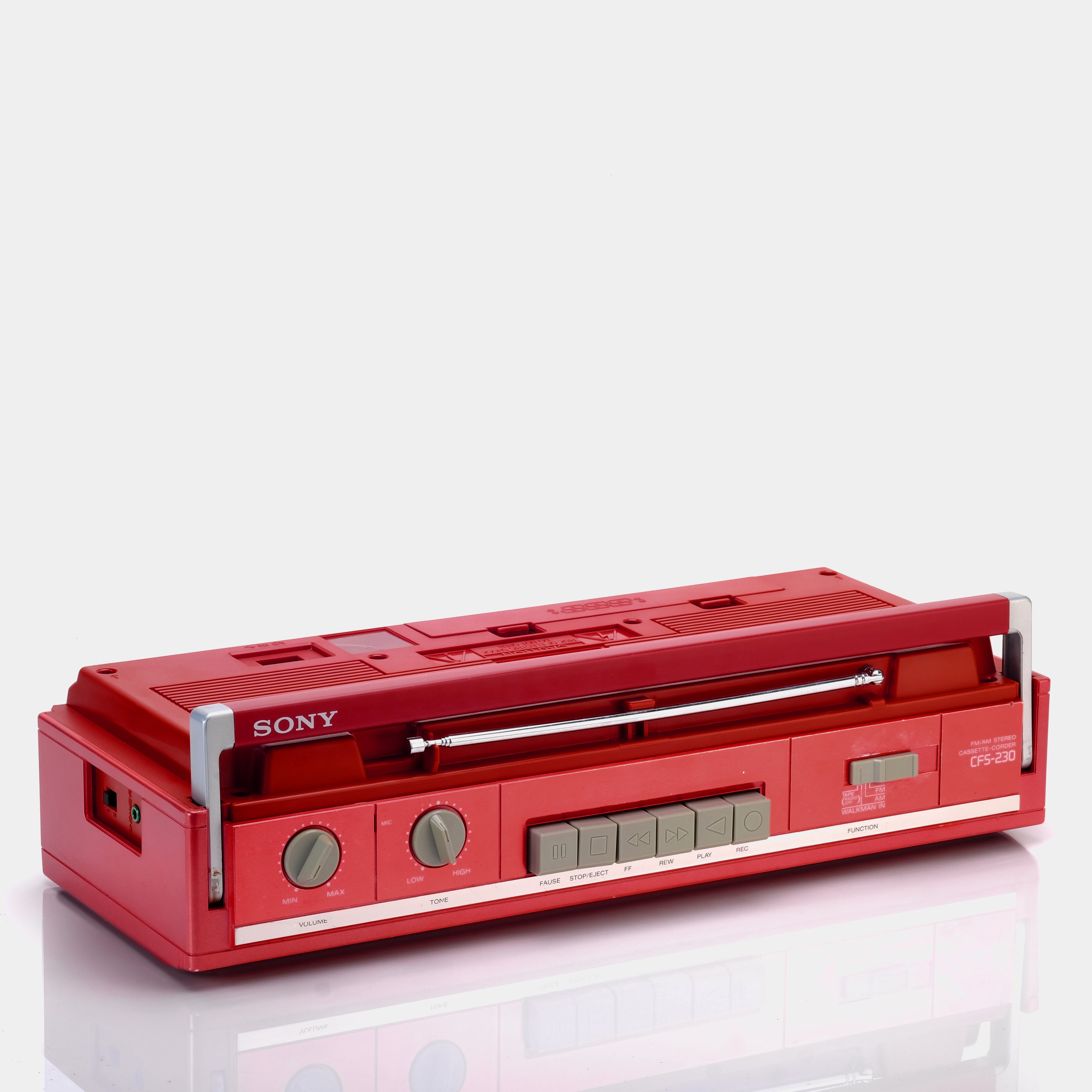 Sony CFS-230 Red Boombox Cassette Player